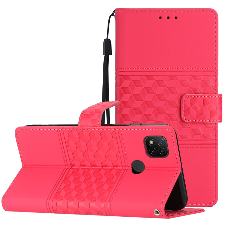 Custodia per telefono in pelle con effetto pelle goffrata a diamante con cordino, For Xiaomi Redmi 10 2022, For Xiaomi Redmi 10A, For Xiaomi Redmi 10C, For Xiaomi Redmi A1