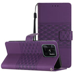 Custodia per telefono in pelle con effetto pelle goffrata a diamante con cordino, For Xiaomi Redmi 10 2022, For Xiaomi Redmi 10A, For Xiaomi Redmi 10C, For Xiaomi Redmi A1