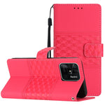 Custodia per telefono in pelle con effetto pelle goffrata a diamante con cordino, For Xiaomi Redmi 10 2022, For Xiaomi Redmi 10A, For Xiaomi Redmi 10C, For Xiaomi Redmi A1