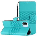 Custodia per telefono in pelle con effetto pelle goffrata a diamante con cordino, For Xiaomi Redmi 10 2022, For Xiaomi Redmi 10A, For Xiaomi Redmi 10C, For Xiaomi Redmi A1