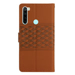 Custodia per telefono in pelle con effetto pelle goffrata a diamante con cordino, For Xiaomi Redmi Note 8T, For Xiaomi Redmi Note 10 / Note 10S, For Xiaomi Redmi Note 10 5G, For Xiaomi Redmi Note 10 Pro / 10 Pro Max