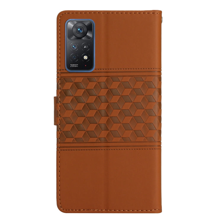 Custodia per telefono in pelle con effetto pelle goffrata a diamante con cordino, For Xiaomi Redmi Note 11 Pro Global, For Xiaomi Redmi Note 11 / Note 11s, For Xiaomi Mi 10T Lite, For Xiaomi Mi 10T / 10T Pro