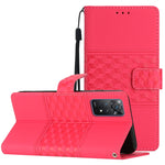 Custodia per telefono in pelle con effetto pelle goffrata a diamante con cordino, For Xiaomi Redmi Note 11 Pro Global, For Xiaomi Redmi Note 11 / Note 11s, For Xiaomi Mi 10T Lite, For Xiaomi Mi 10T / 10T Pro