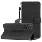 Custodia per telefono in pelle con effetto pelle goffrata a diamante con cordino, For Xiaomi Redmi Note 11 Pro Global, For Xiaomi Redmi Note 11 / Note 11s, For Xiaomi Mi 10T Lite, For Xiaomi Mi 10T / 10T Pro