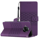 Custodia per telefono in pelle con effetto pelle goffrata a diamante con cordino, For Xiaomi Redmi Note 11 Pro Global, For Xiaomi Redmi Note 11 / Note 11s, For Xiaomi Mi 10T Lite, For Xiaomi Mi 10T / 10T Pro