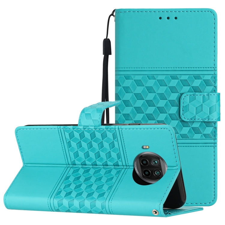 Custodia per telefono in pelle con effetto pelle goffrata a diamante con cordino, For Xiaomi Redmi Note 11 Pro Global, For Xiaomi Redmi Note 11 / Note 11s, For Xiaomi Mi 10T Lite, For Xiaomi Mi 10T / 10T Pro