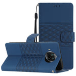 Custodia per telefono in pelle con effetto pelle goffrata a diamante con cordino, For Xiaomi Redmi Note 11 Pro Global, For Xiaomi Redmi Note 11 / Note 11s, For Xiaomi Mi 10T Lite, For Xiaomi Mi 10T / 10T Pro