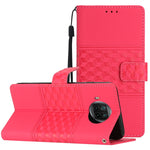 Custodia per telefono in pelle con effetto pelle goffrata a diamante con cordino, For Xiaomi Redmi Note 11 Pro Global, For Xiaomi Redmi Note 11 / Note 11s, For Xiaomi Mi 10T Lite, For Xiaomi Mi 10T / 10T Pro
