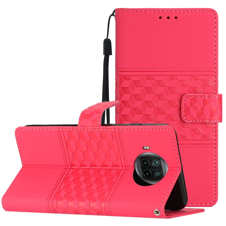 Custodia per telefono in pelle con effetto pelle goffrata a diamante con cordino, For Xiaomi Redmi Note 11 Pro Global, For Xiaomi Redmi Note 11 / Note 11s, For Xiaomi Mi 10T Lite, For Xiaomi Mi 10T / 10T Pro