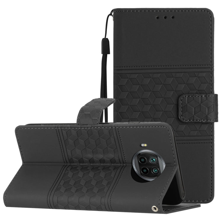Custodia per telefono in pelle con effetto pelle goffrata a diamante con cordino, For Xiaomi Redmi Note 11 Pro Global, For Xiaomi Redmi Note 11 / Note 11s, For Xiaomi Mi 10T Lite, For Xiaomi Mi 10T / 10T Pro