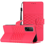 Custodia per telefono in pelle con effetto pelle goffrata a diamante con cordino, For Xiaomi Redmi Note 11 Pro Global, For Xiaomi Redmi Note 11 / Note 11s, For Xiaomi Mi 10T Lite, For Xiaomi Mi 10T / 10T Pro