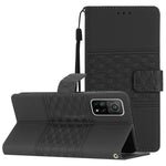 Custodia per telefono in pelle con effetto pelle goffrata a diamante con cordino, For Xiaomi Redmi Note 11 Pro Global, For Xiaomi Redmi Note 11 / Note 11s, For Xiaomi Mi 10T Lite, For Xiaomi Mi 10T / 10T Pro