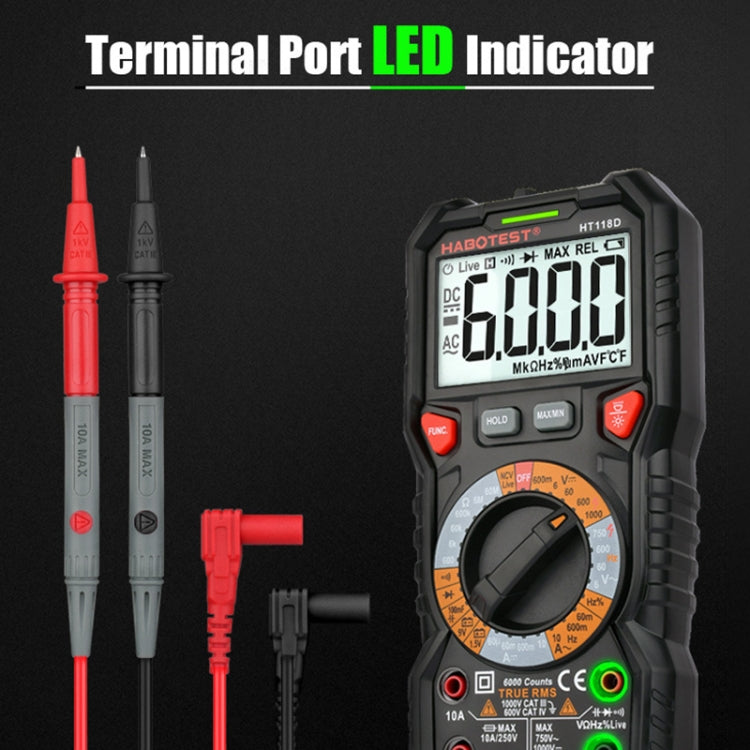 HABOTEST HT118D High Precision Portable Handheld Digital Multimeter, HT118D