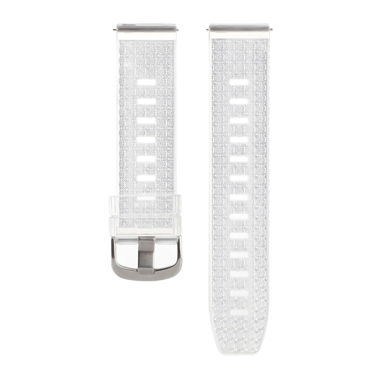 Cinturino per orologio glitter trasparente con trama a diamante, 20mm, 22mm