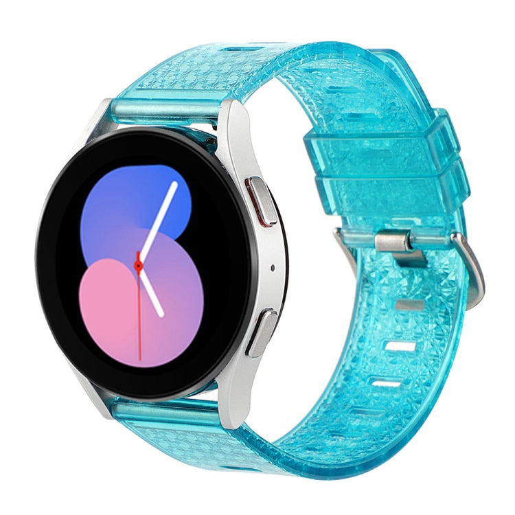 Cinturino per orologio glitter trasparente con trama a diamante, 20mm, 22mm