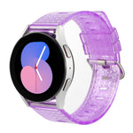 Cinturino per orologio glitter trasparente con trama a diamante, 20mm, 22mm