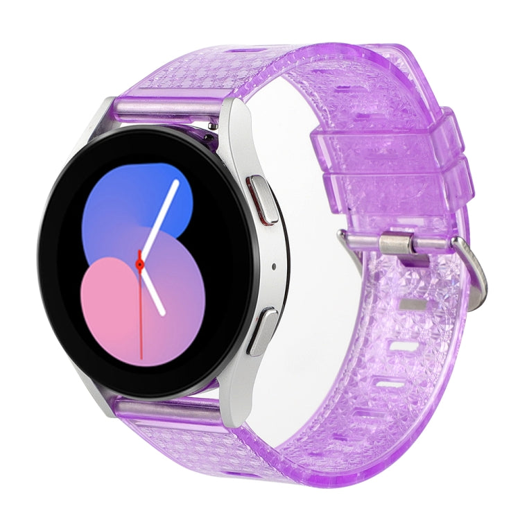 Cinturino per orologio glitter trasparente con trama a diamante, 20mm, 22mm