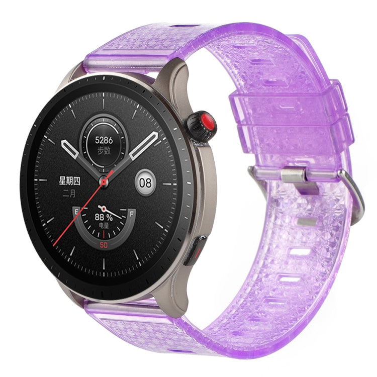 Cinturino per orologio glitter trasparente con trama a diamante, 20mm, 22mm