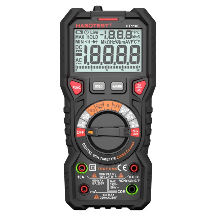 HABOTEST HT118E High Precision Full-Range Portable Digital Fire Multimeter, HT118E