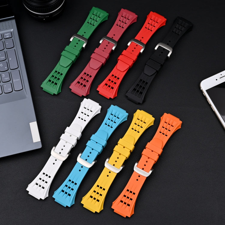 Cassa del cinturino dell'orologio trasparente in gomma fluorurata, For Apple Watch Series 8&7 45mm, For Apple Watch Series 8&7 45mm/SE 2&6&SE&5&4 44mm