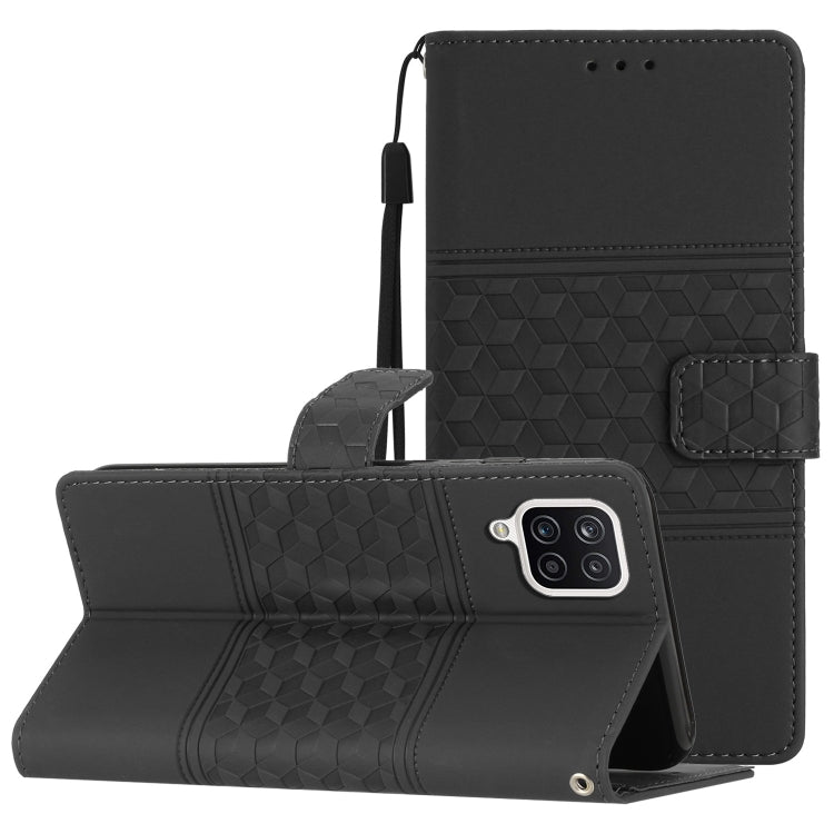 Custodia per telefono in pelle con effetto pelle goffrata a diamante con cordino, For Samsung Galaxy A10 / M10, For Samsung Galaxy A12, For Samsung Galaxy A13 4G, For Samsung Galaxy A13 5G