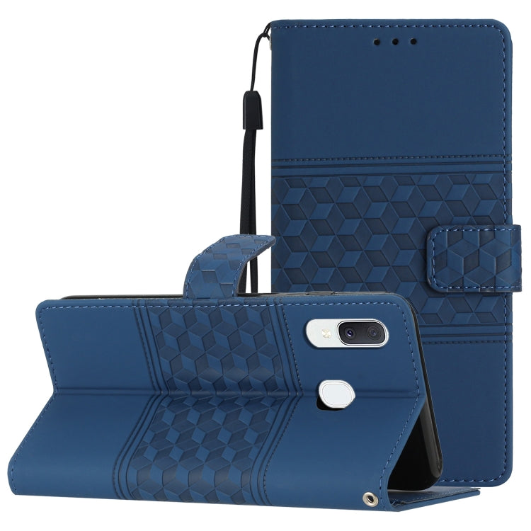 Custodia per telefono in pelle con effetto pelle goffrata a diamante con cordino, For Samsung Galaxy A14 5G, For Samsung Galaxy A20 / A30, For Samsung Galaxy A20e, For Samsung Galaxy A20S