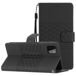 Custodia per telefono in pelle con effetto pelle goffrata a diamante con cordino, For Samsung Galaxy A22 4G, For Samsung Galaxy A22 5G, For Samsung Galaxy A23 5G, For Samsung Galaxy A23e / A23s
