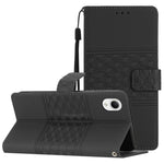 Custodia per telefono in pelle con effetto pelle goffrata a diamante con cordino, For Samsung Galaxy A22 4G, For Samsung Galaxy A22 5G, For Samsung Galaxy A23 5G, For Samsung Galaxy A23e / A23s