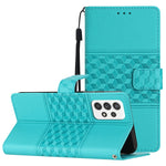 Custodia per telefono in pelle con effetto pelle goffrata a diamante con cordino, For Samsung Galaxy A32 4G, For Samsung Galaxy A32 5G, For Samsung Galaxy A33, For Samsung Galaxy A34