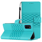 Custodia per telefono in pelle con effetto pelle goffrata a diamante con cordino, For Samsung Galaxy A40, For Samsung Galaxy A41, For Samsung Galaxy A42, For Samsung Galaxy A50