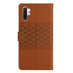 Custodia per telefono in pelle con effetto pelle goffrata a diamante con cordino, For Samsung Galaxy Note10+, For Samsung Galaxy Note20, For Samsung Galaxy Note20 Ultra, For Samsung Galaxy S10