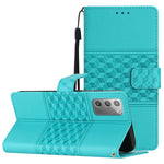 Custodia per telefono in pelle con effetto pelle goffrata a diamante con cordino, For Samsung Galaxy Note10+, For Samsung Galaxy Note20, For Samsung Galaxy Note20 Ultra, For Samsung Galaxy S10