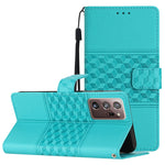 Custodia per telefono in pelle con effetto pelle goffrata a diamante con cordino, For Samsung Galaxy Note10+, For Samsung Galaxy Note20, For Samsung Galaxy Note20 Ultra, For Samsung Galaxy S10