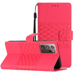 Custodia per telefono in pelle con effetto pelle goffrata a diamante con cordino, For Samsung Galaxy Note10+, For Samsung Galaxy Note20, For Samsung Galaxy Note20 Ultra, For Samsung Galaxy S10