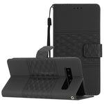 Custodia per telefono in pelle con effetto pelle goffrata a diamante con cordino, For Samsung Galaxy S10+, For Samsung Galaxy S10E, For Samsung Galaxy S20, For Samsung Galaxy S20 FE