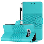Custodia per telefono in pelle con effetto pelle goffrata a diamante con cordino, For Samsung Galaxy S10+, For Samsung Galaxy S10E, For Samsung Galaxy S20, For Samsung Galaxy S20 FE