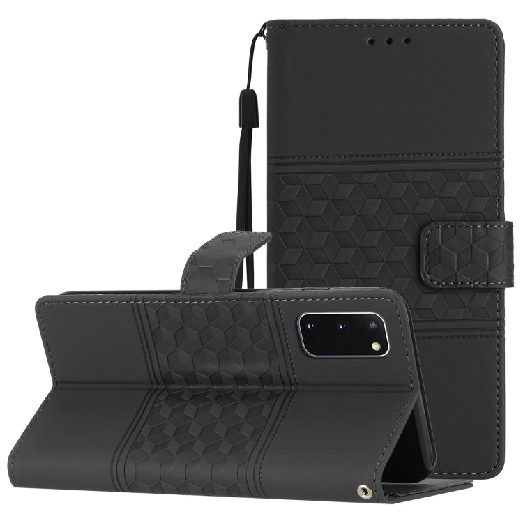 Custodia per telefono in pelle con effetto pelle goffrata a diamante con cordino, For Samsung Galaxy S10+, For Samsung Galaxy S10E, For Samsung Galaxy S20, For Samsung Galaxy S20 FE
