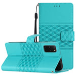 Custodia per telefono in pelle con effetto pelle goffrata a diamante con cordino, For Samsung Galaxy S20+, For Samsung Galaxy S20 Ultra, For Samsung Galaxy S21 5G, For Samsung Galaxy S21 FE 5G