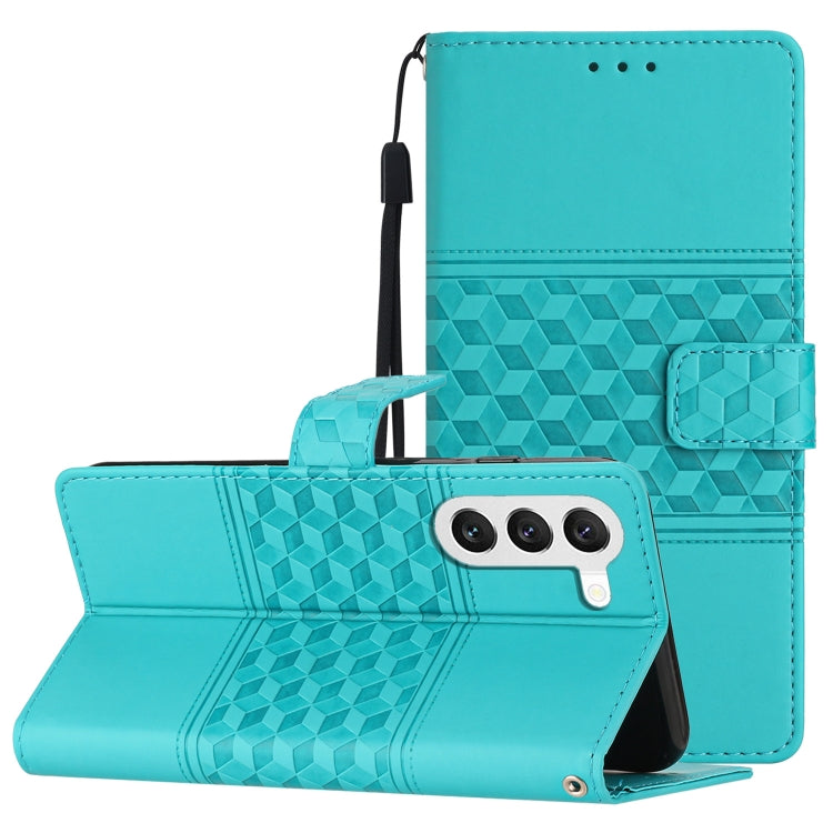 Custodia per telefono in pelle con effetto pelle goffrata a diamante con cordino, For Samsung Galaxy S22 Ultra 5G, For Samsung Galaxy S23 5G, For Samsung Galaxy S23+ 5G, For Samsung Galaxy S23 Ultra 5G