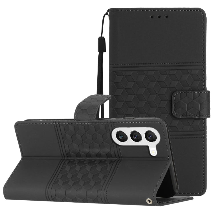 Custodia per telefono in pelle con effetto pelle goffrata a diamante con cordino, For Samsung Galaxy S22 Ultra 5G, For Samsung Galaxy S23 5G, For Samsung Galaxy S23+ 5G, For Samsung Galaxy S23 Ultra 5G
