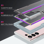 Custodia per cellulare Defender in metallo trasparente per PC in TPU morbido, For Samsung Galaxy S23 5G, For Samsung Galaxy S23+ 5G, For Samsung Galaxy S23 Ultra 5G
