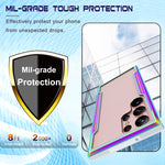 Custodia per cellulare Defender in metallo trasparente per PC in TPU morbido, For Samsung Galaxy S23 5G, For Samsung Galaxy S23+ 5G, For Samsung Galaxy S23 Ultra 5G