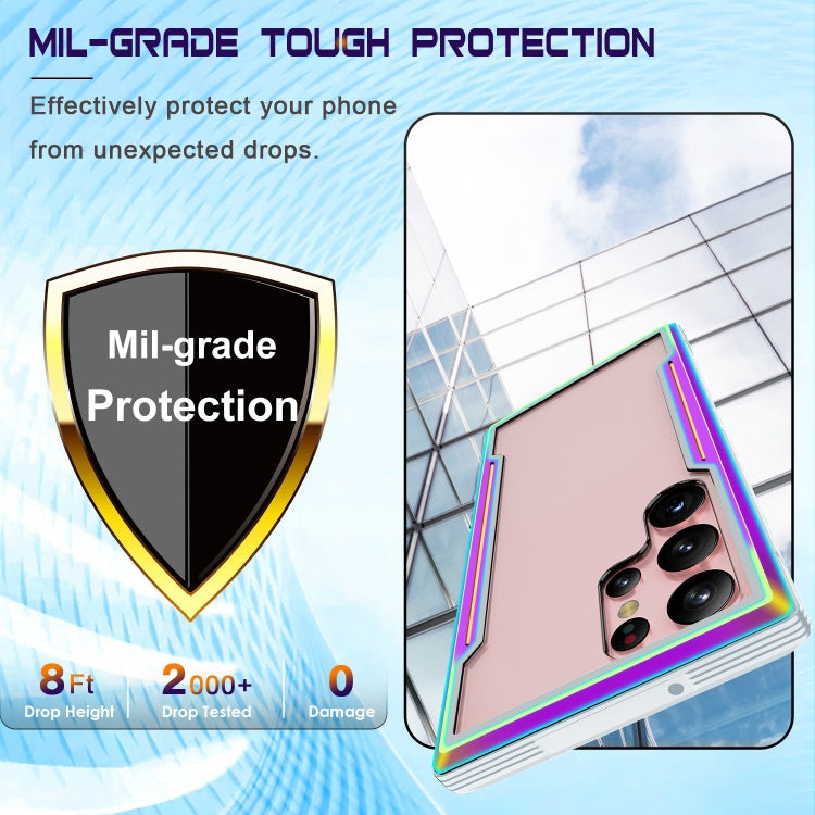 Custodia per cellulare Defender in metallo trasparente per PC in TPU morbido, For Samsung Galaxy S23 5G, For Samsung Galaxy S23+ 5G, For Samsung Galaxy S23 Ultra 5G