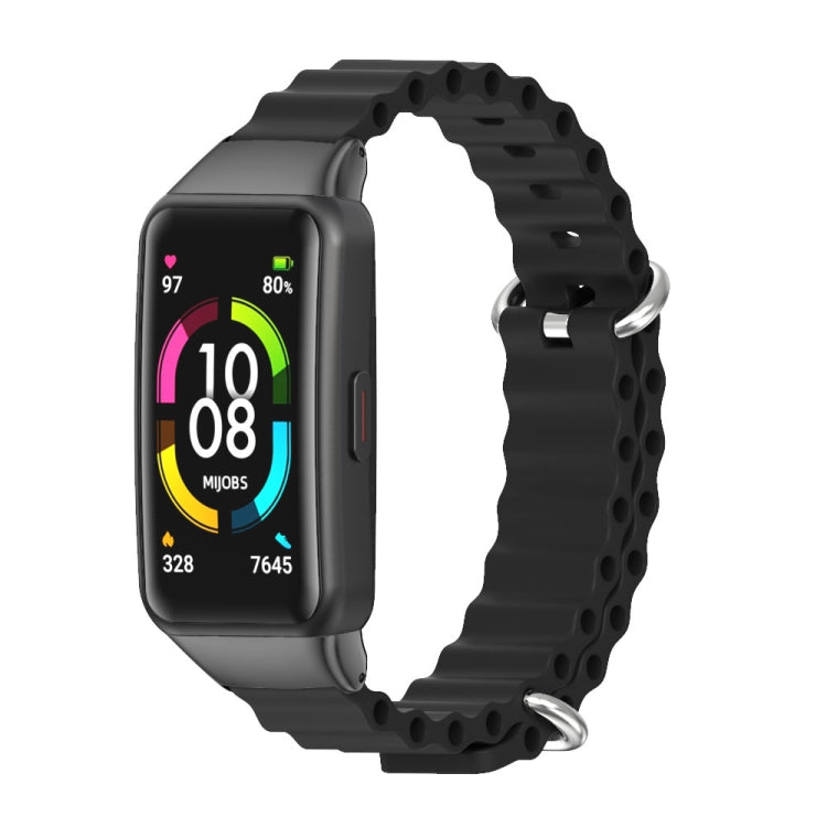 Cinturino per orologio MIJOBS CS Marine in silicone traspirante, For Huawei Band 6 / Honor Band 6, For Huawei Band 7 / 7 NFC