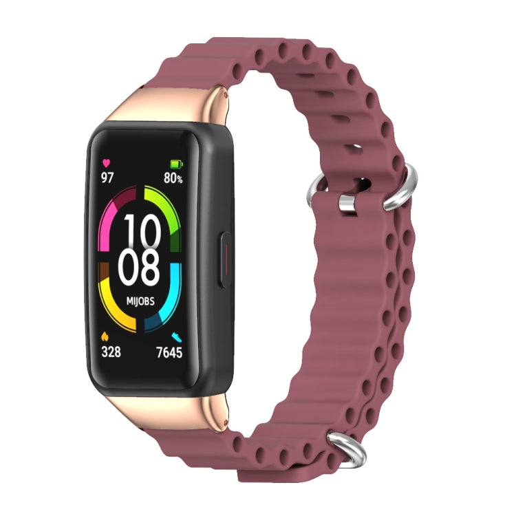 Cinturino per orologio MIJOBS CS Marine in silicone traspirante, For Huawei Band 6 / Honor Band 6, For Huawei Band 7 / 7 NFC