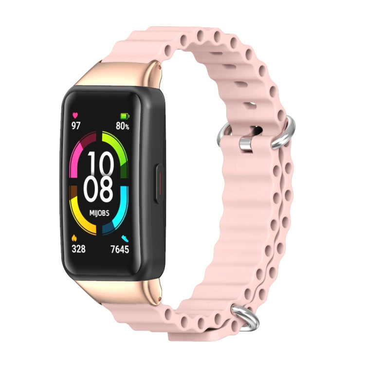 Cinturino per orologio MIJOBS CS Marine in silicone traspirante, For Huawei Band 6 / Honor Band 6, For Huawei Band 7 / 7 NFC