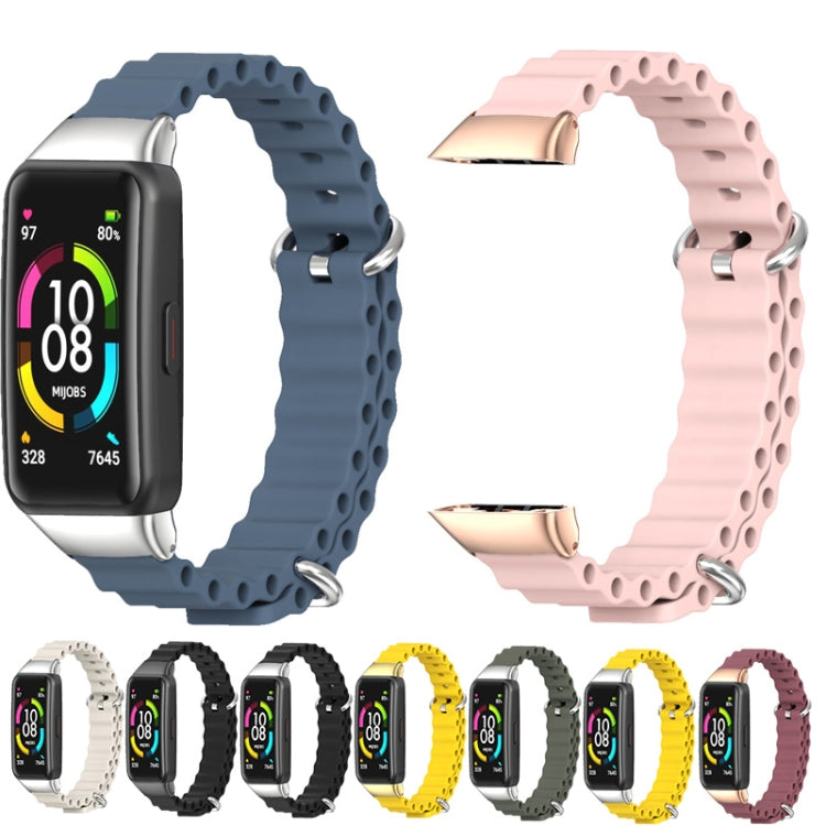Cinturino per orologio MIJOBS CS Marine in silicone traspirante, For Huawei Band 6 / Honor Band 6, For Huawei Band 7 / 7 NFC