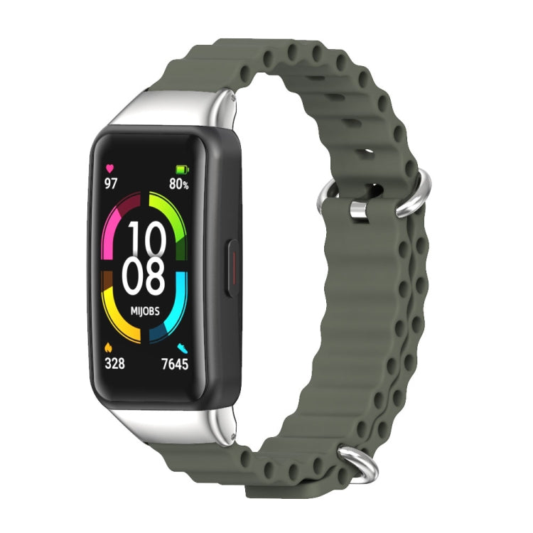 Cinturino per orologio MIJOBS CS Marine in silicone traspirante, For Huawei Band 6 / Honor Band 6, For Huawei Band 7 / 7 NFC
