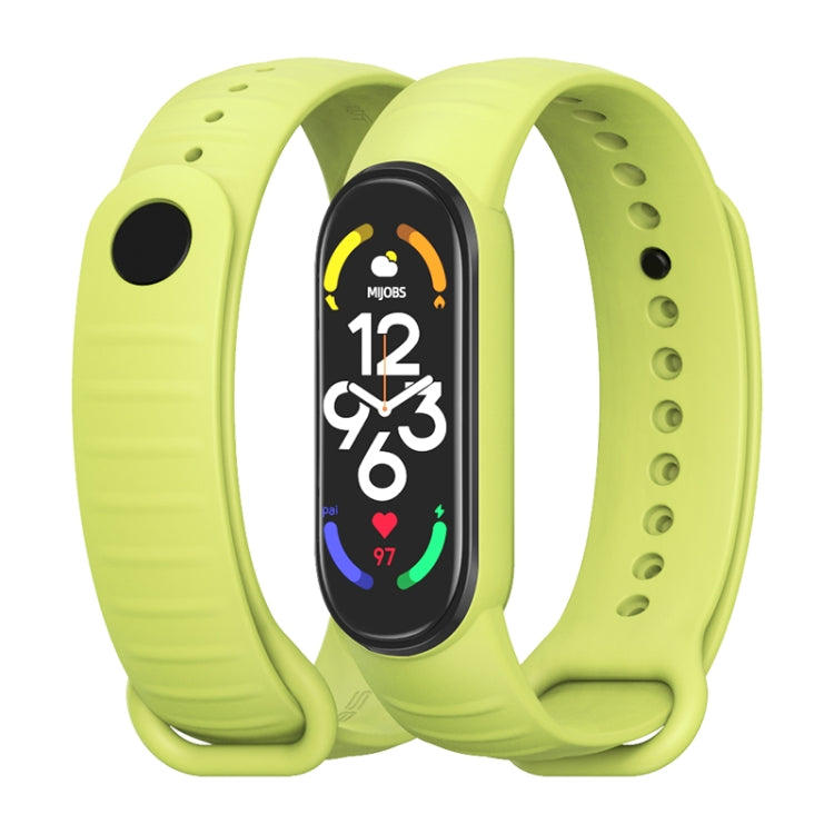 MIJOBS Cinturino per orologio in TPU con trama ondulata, For Xiaomi Mi Band 7 / 6 / 5
