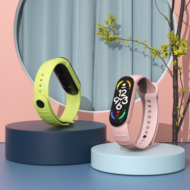 MIJOBS Cinturino per orologio in TPU con trama ondulata, For Xiaomi Mi Band 7 / 6 / 5